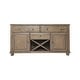 preview thumbnail 3 of 2, Colonial Oak 72" 3-Drawer Sideboard, Weathered Chestnut