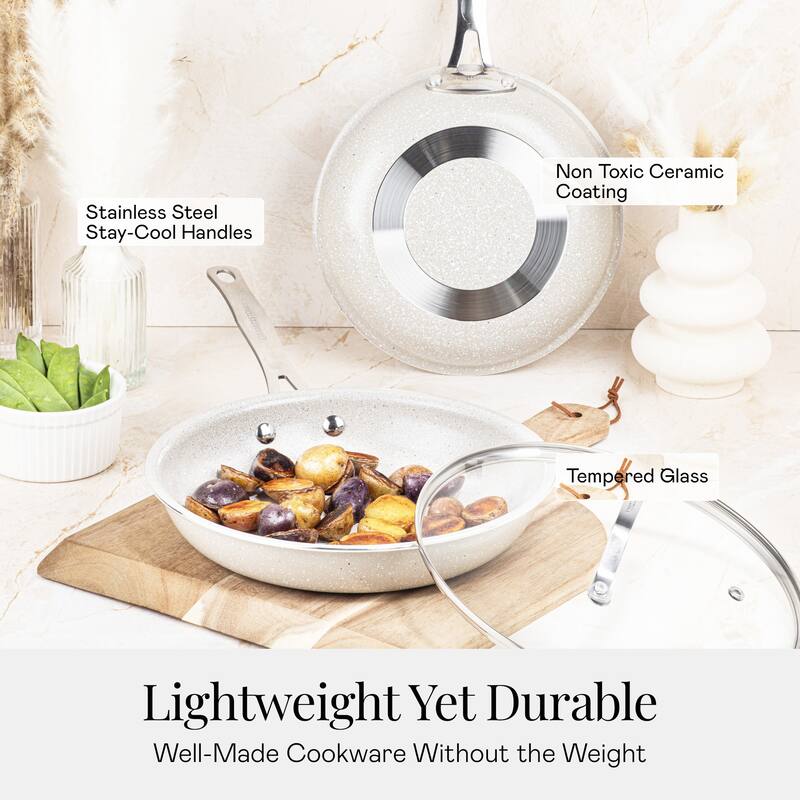 Granitestone Ceraluxe 20 Piece Nonstick Ceramic Cookware & Bakeware Set