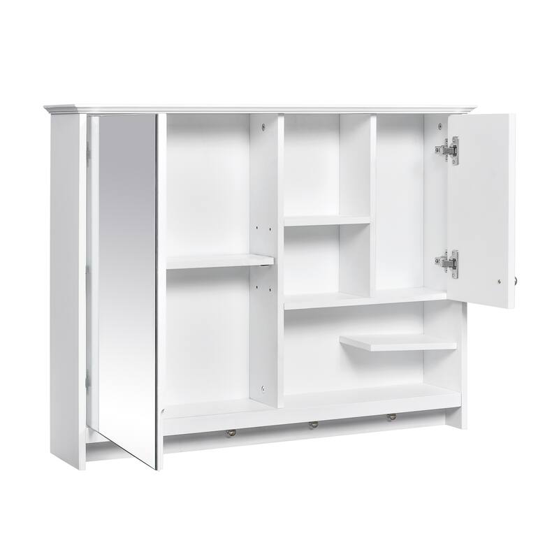36 Inch Wall Mounted Medicine Cabinet, Bathroom Storage Cabinet with Mirror Door and Adjustabl Shelf
