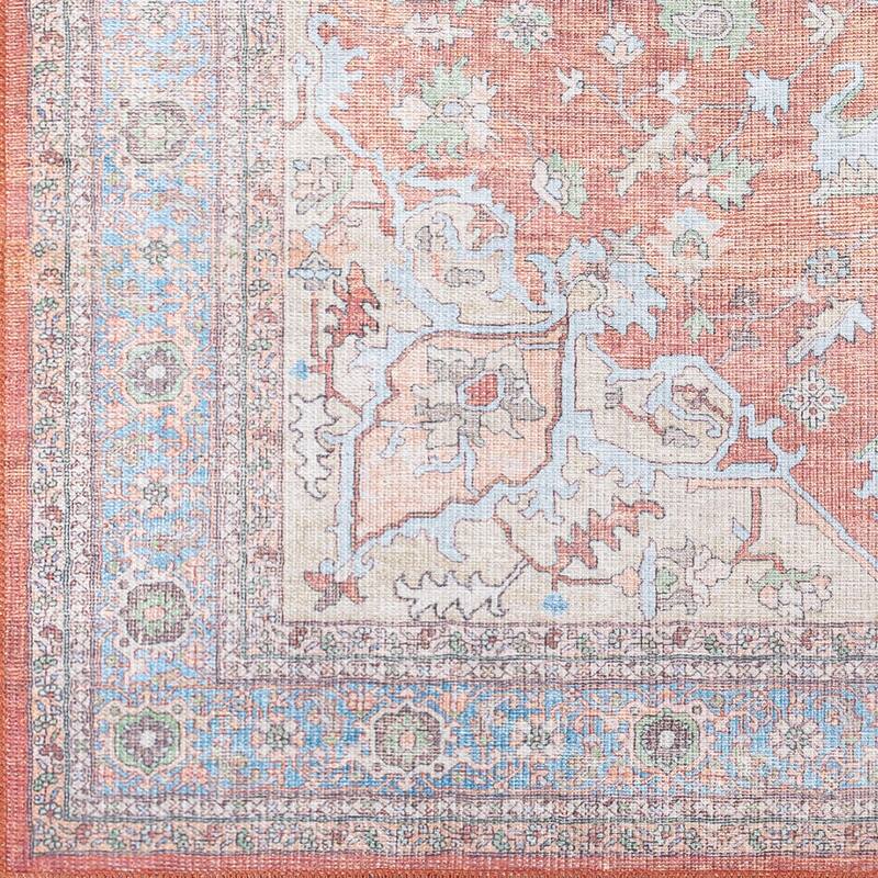 Artistic Weavers Abhishek Distressed Traditional Machine Washable Area Rug
