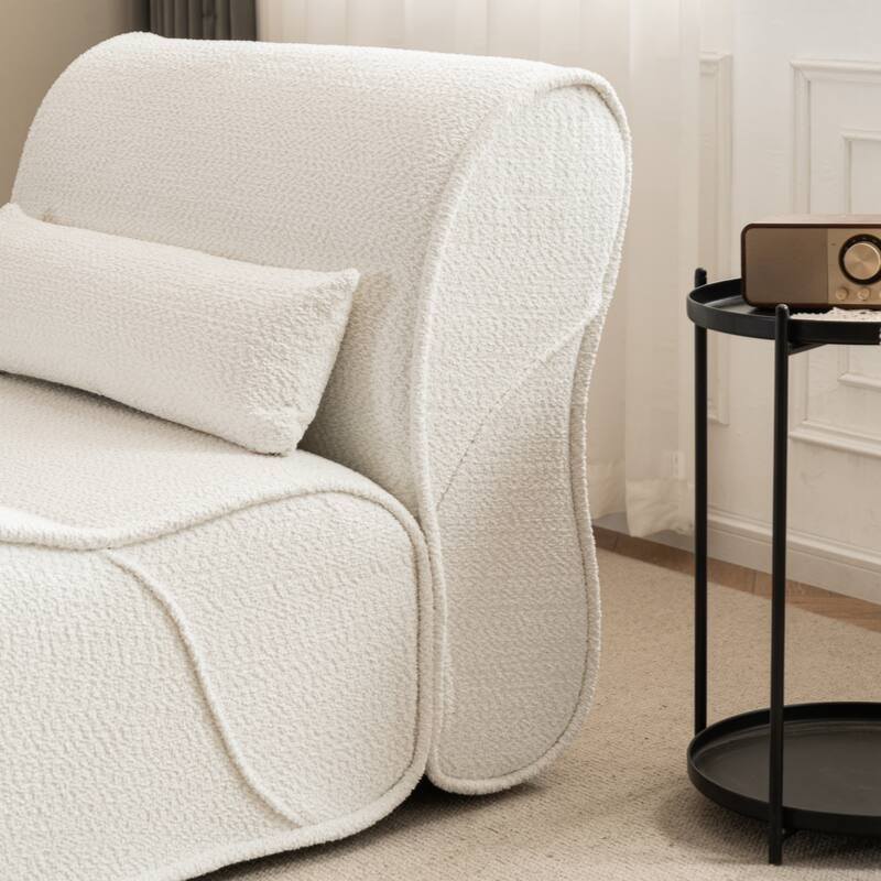 Soft Pellet Velvet Recliner - Comfortable Lounge Chair with Waist Pack Padding, Modern Design