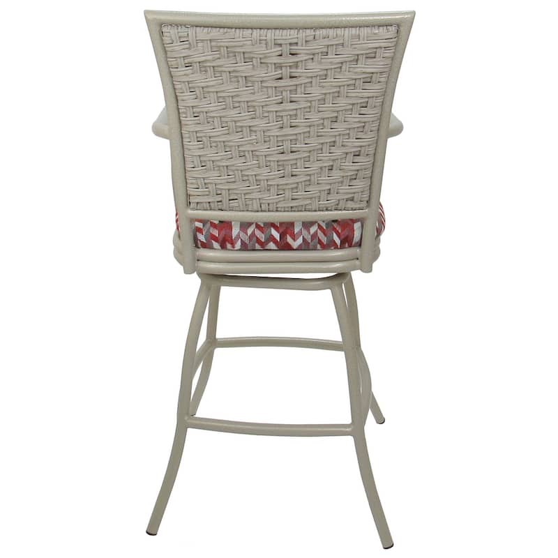 Outdoor Indoor Bar Stool Counter, Bar or Extra Tall - Erin Beige Frame