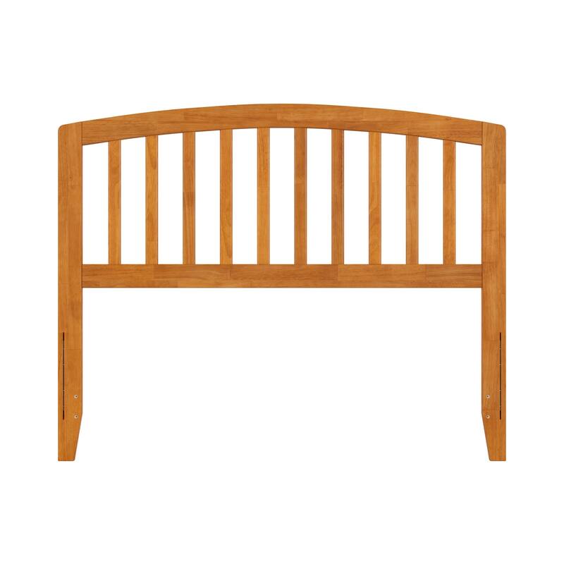 Full Solid Wood Headboard with Attachable USB Charger in Light Toffee with Clean Lines and Smooth Finish