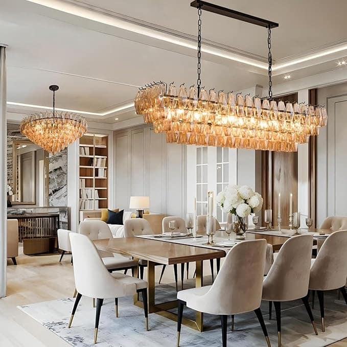 KAYLA 37in Modern Extra Large Black Chandeliers