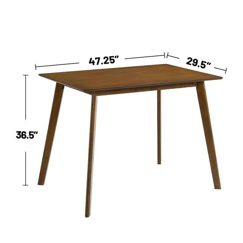 5-piece Wooden Counter Height Dining Set in Walnut and Grey