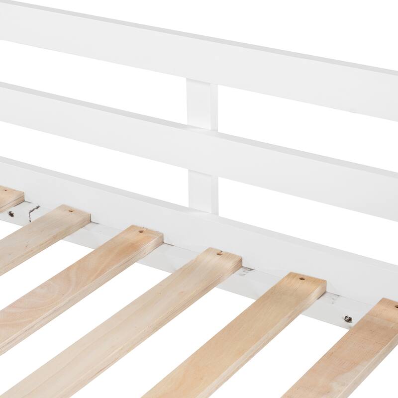 Loft Bed with Slide, Multifunctional Design, Twin