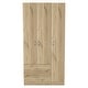preview thumbnail 10 of 13, 35.4" Modern Three-door Armoire with Drawers, Shelves and Hanging Rod for Bedroom