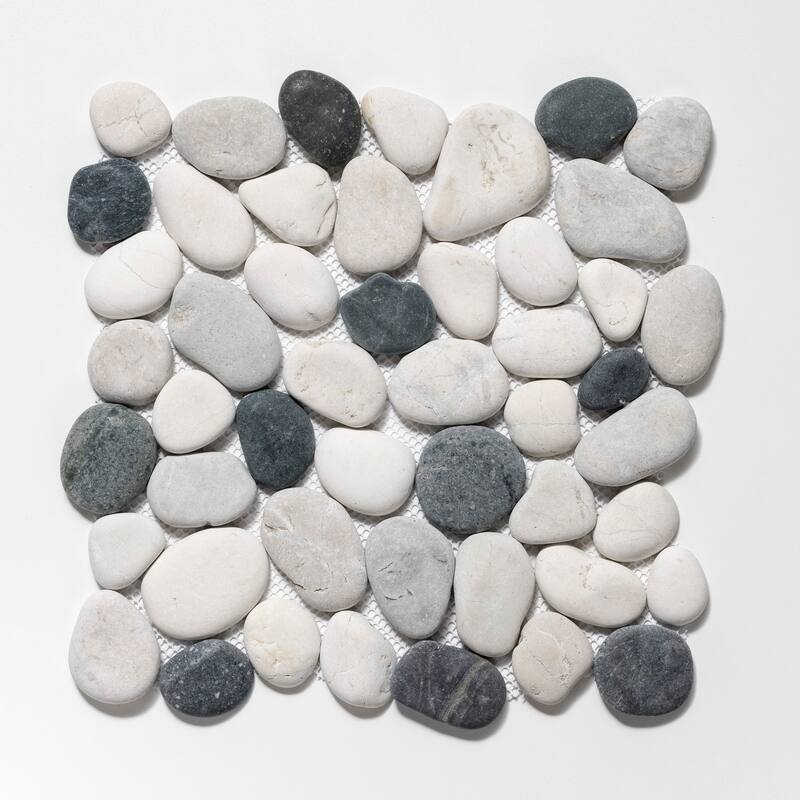 Classic Pebble 11 in. x 11 in. Mesh-Mounted Mosaic Wall and Floor Tile