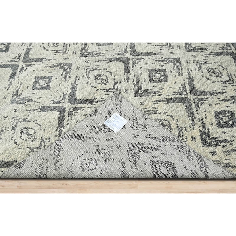 Hand Knotted Turkish Oushak Gray 100% Wool Modern Oriental Area Rug