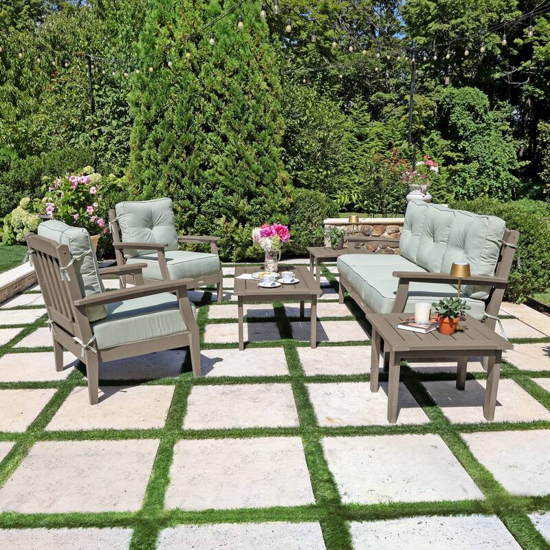 HIGHWOOD Lehigh 6-Piece Couch and Chair Deep Seating Set