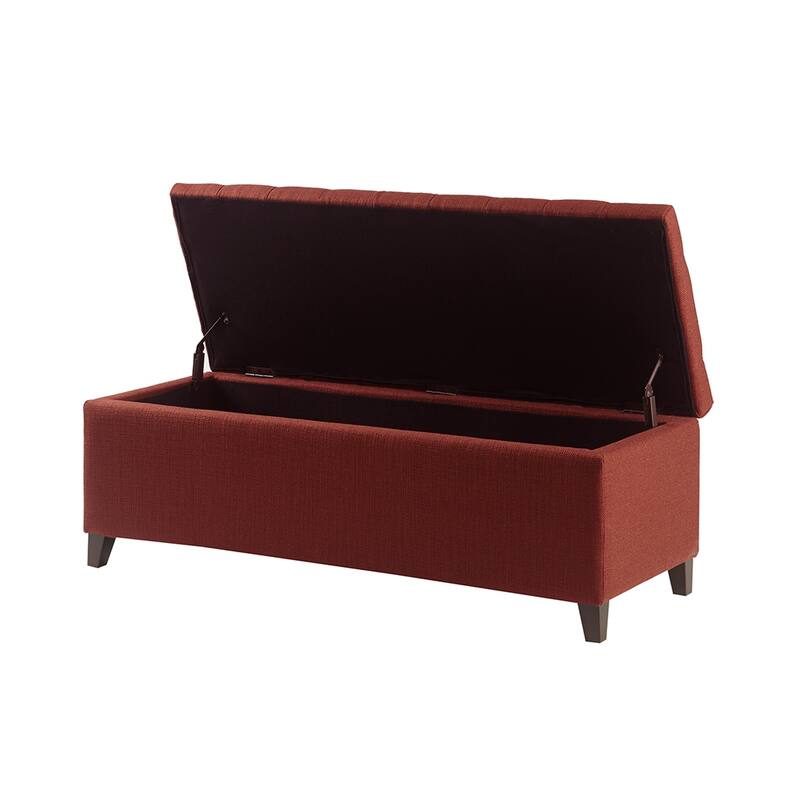 Mid-Century Modern Upholstered Storage Bench with Tufted Top for Stylish & Functional Storage