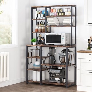 5 Tier Kitchen Bakers Rack with Storage Shelves Microwave Oven