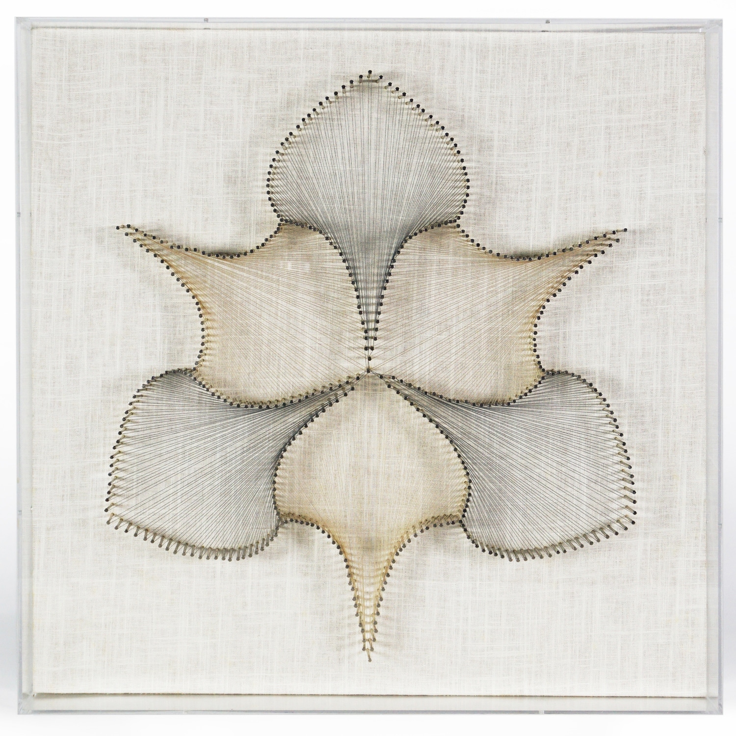 HUJI Stringed Leaves Acrylic Shadow Box Wall Decor - 17.7"x17.7"
