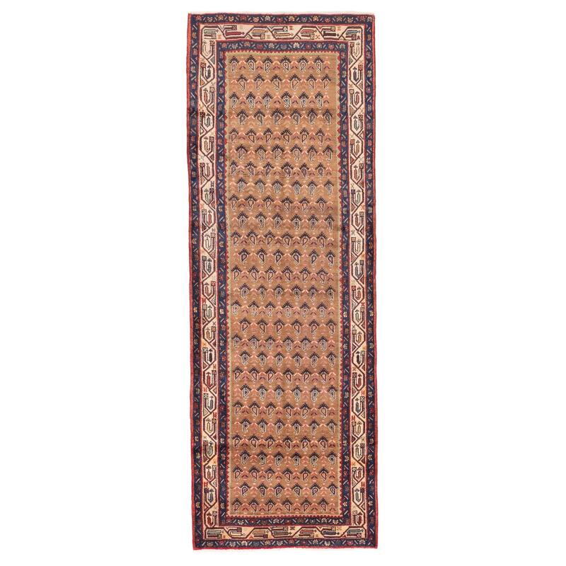 ECARPETGALLERY Hand-knotted Anadol Brown Wool Rug - 3'6 x 10'4