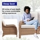preview thumbnail 53 of 58, Gymojoy Outdoor High-back Wicker Loveseat Sofa For Home Garden