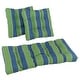 preview thumbnail 12 of 12, Tufted Indoor/Outdoor Settee Cushion Set (Set of 3) Haliwell Caribbean