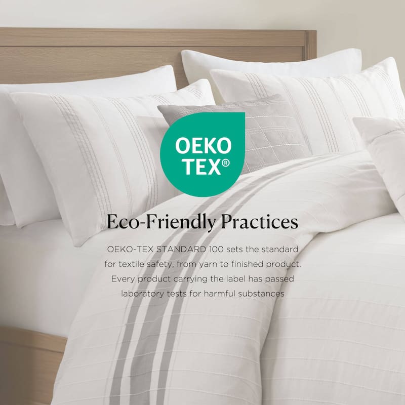 Harbor House Morgan 5 Piece Cotton Jaquard Duvet Set (Insert Excluded)