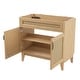preview thumbnail 37 of 45, Javer Bohemian Rattan Freestanding 2-Shelf Bath Vanity Cabinet Base Only (Sink Basin not Included)