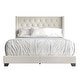 preview thumbnail 21 of 82, CraftPorch Glam Button Tufted Wingback Upholstered Bed Warm grey - Full