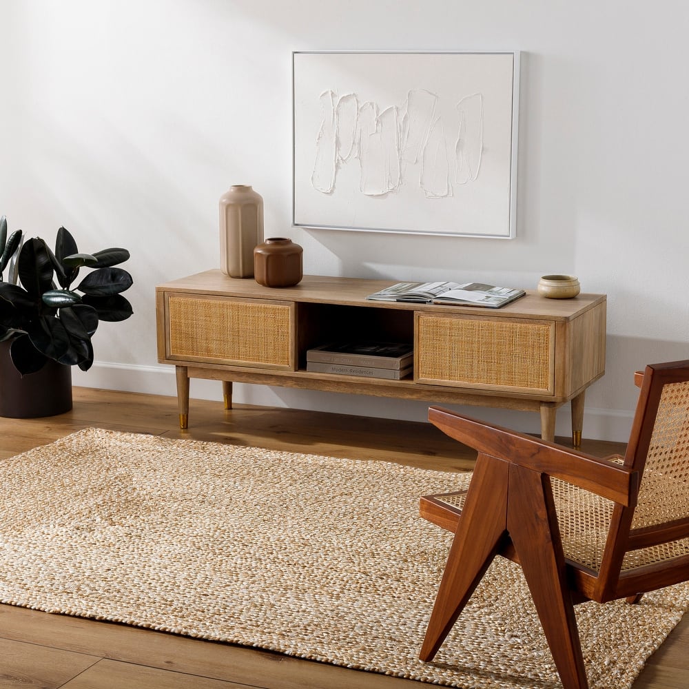 Jovan Farmhouse Jute Area Rug