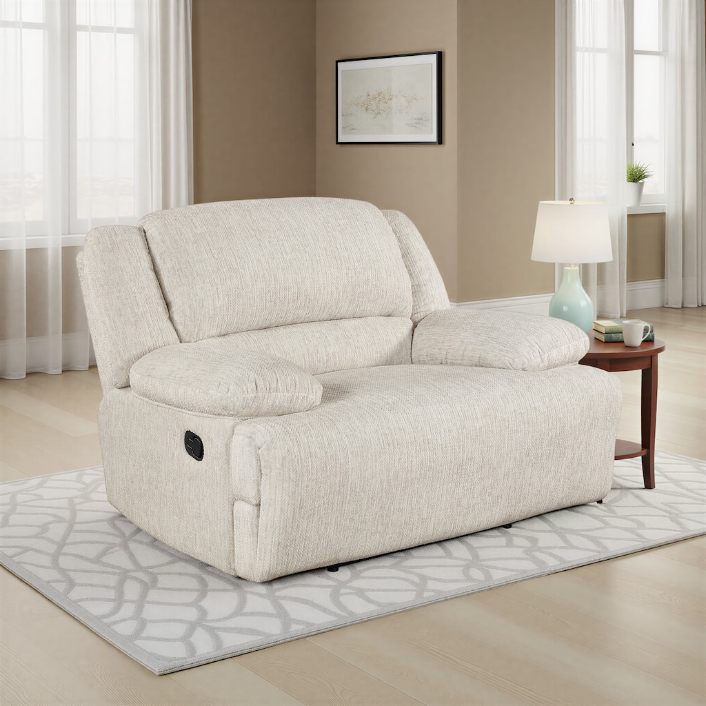 Vanta 57" Microfiber Manual Reclining Chair with Tab Pull Motion