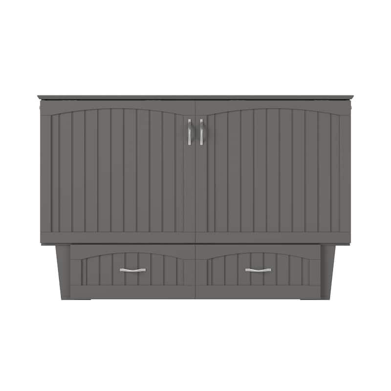 Nantucket Murphy Bed Chest with Mattress and Built-in Charging Station