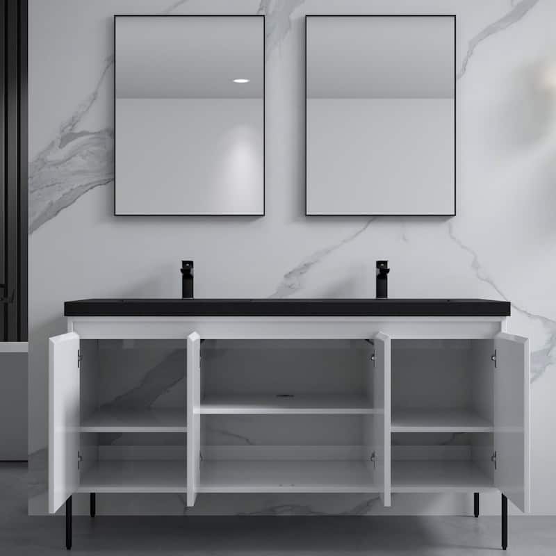 Ripple 60" Bathroom Vanity Kit (Assembly Required)