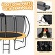preview thumbnail 6 of 7, 12 FT Trampoline Inside Safety Net With Basketball Hoop