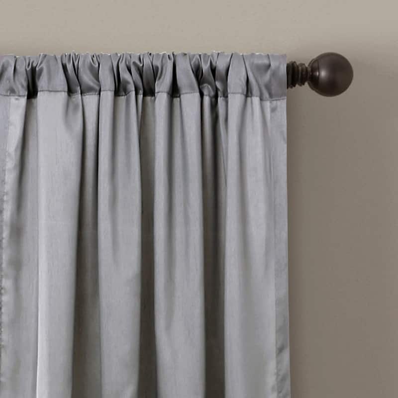 Silver Orchid Page Two-tone Faux Silk Glamorous Sequins Sparkle Single Curtain Panel