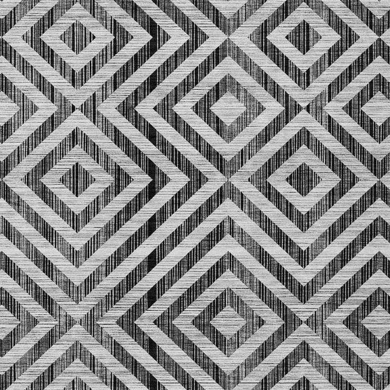 HomeRoots Geometric Transitional Rectangle Outdoor Rug