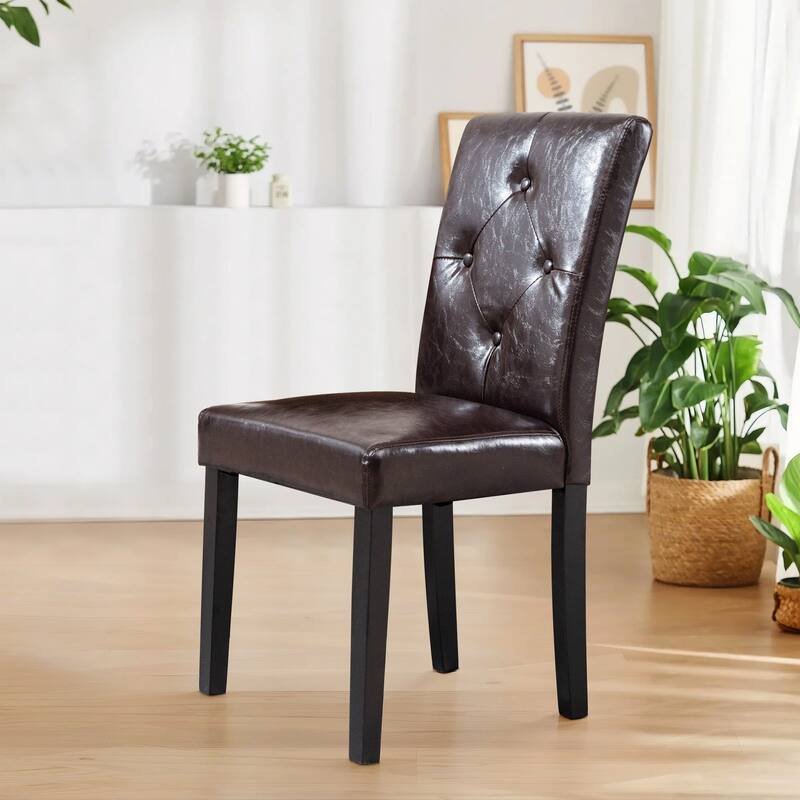 Upholstered Dining Chairs Set of 2/4/6 Modern Dining Chairs with Solid Wood Legs and High Back Dining Room Chairs