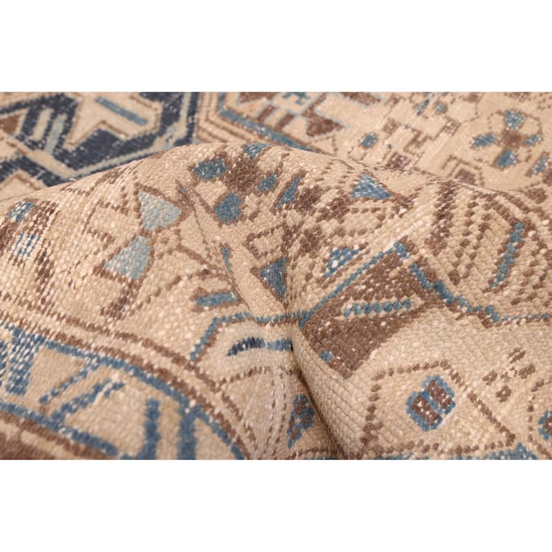 ECARPETGALLERY Hand-knotted Antalya Vintage Beige Wool Rug - 3'3 x 10'0