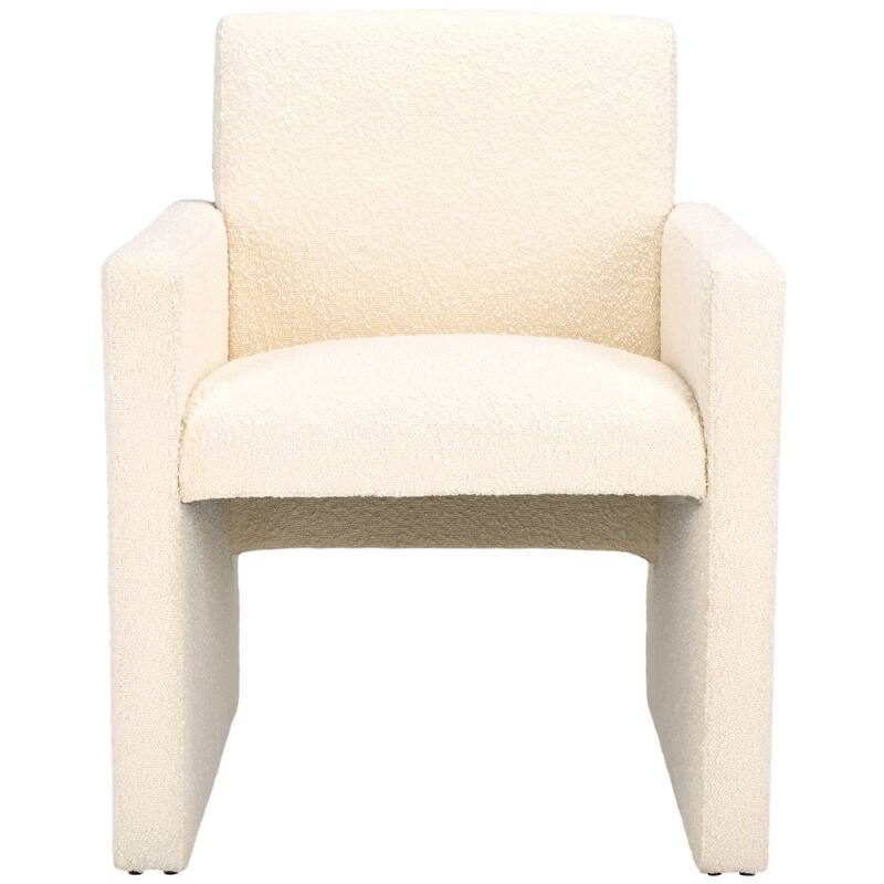 SAFAVIEH Couture Gunna Linen Arm Chair - 26" W x 25" D x 33" H - 26Wx25Dx33H