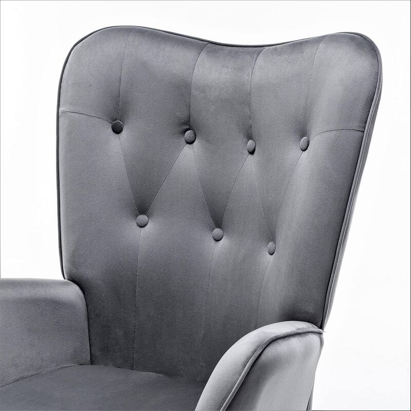 Kreedence 26.38" W Microfiber Accent Chair with Wing Back Design