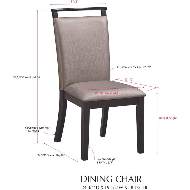 Upholstered Dining Room Side Chairs, Set of 2, Gray/White