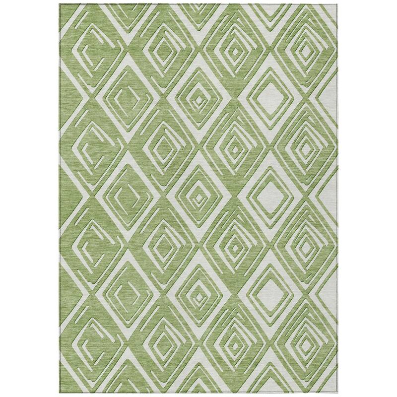 Machine Washable Indoor/ Outdoor Chantille Contemporary Diamonds Rug
