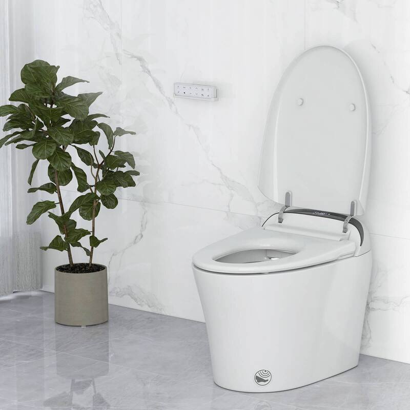 Costway Smart Toilet with LED Display Adjustable Heated Seat Dryer - See Details