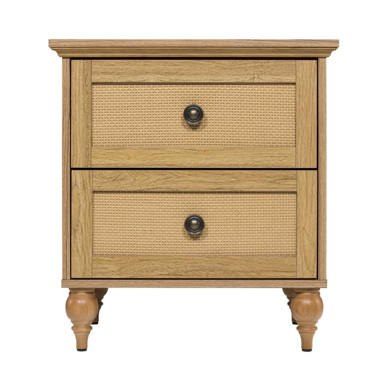 Newcomb Brown 2 Drawer Nightstand