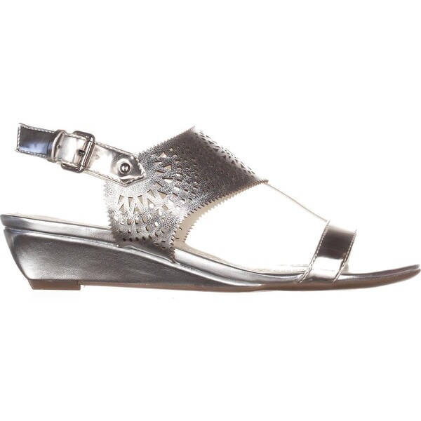 anne klein silver sandals