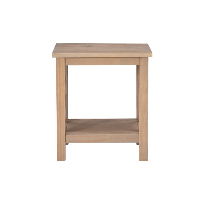 Ripplewood Farmhouse X-Base Side End Table
