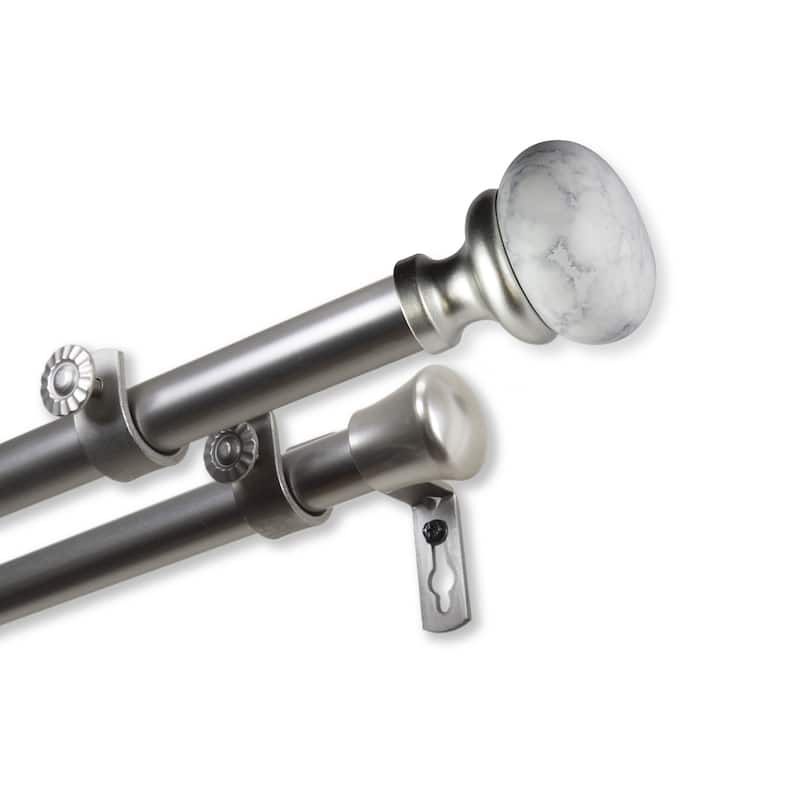 InStyleDesign Alf Adjustable Double Curtain Rod 13/16 inch dia.