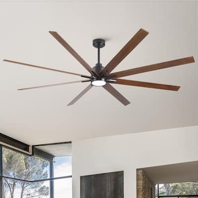84" Black Lowe Profile Ceiling Fan with Light