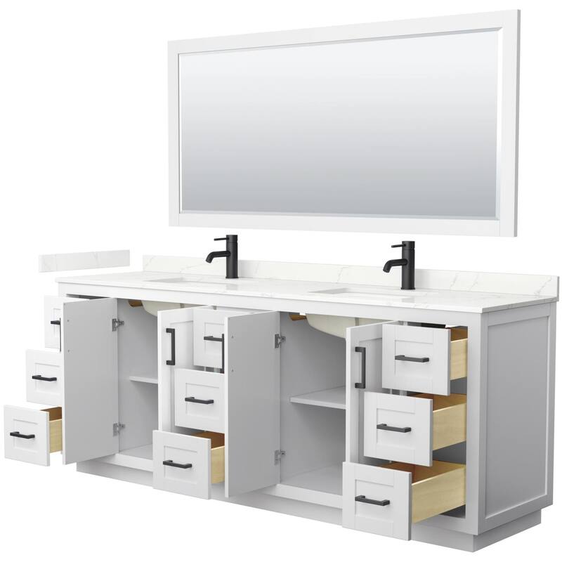Wyndham Collection WCF292984D-QTZ-UNSM70 Miranda 84" Free Standing