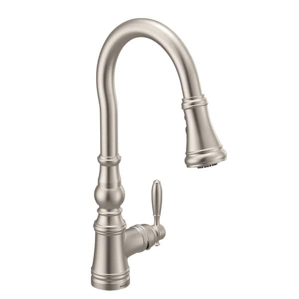 Moen S73004 Weymouth 1 5 Gpm Single Hole Pull Down Kitchen Faucet With Overstock 28261410