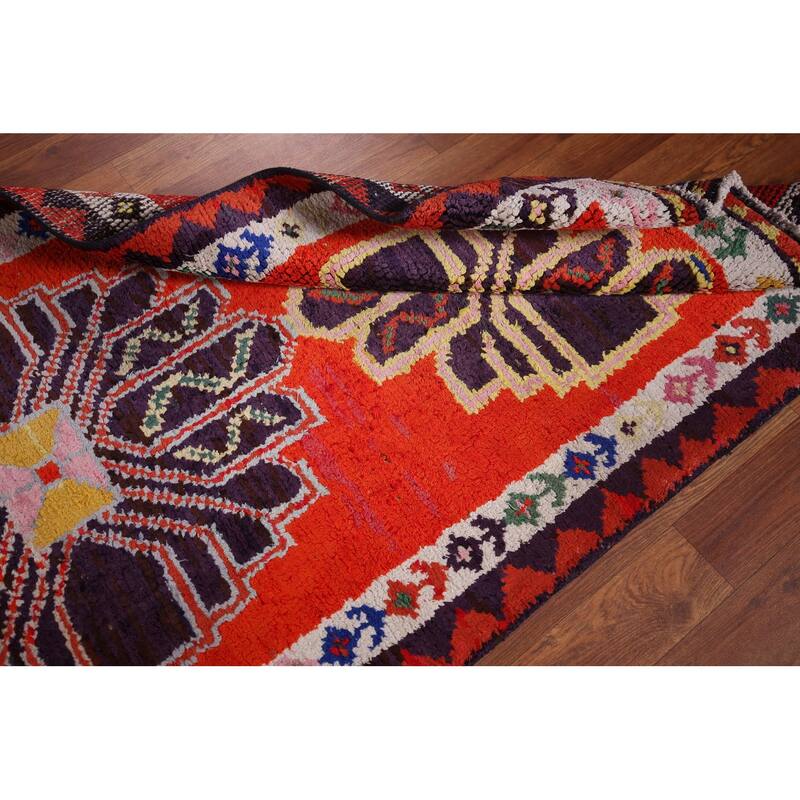 Anatolian Vintage Runner Rug Handmade Silk Carpet - 2'8"x 13'7"