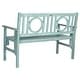 preview thumbnail 2 of 4, SAFAVIEH Outdoor Living Piedmont Beach House Blue Folding Bench - 48.4" x 23.6" x 34.7"