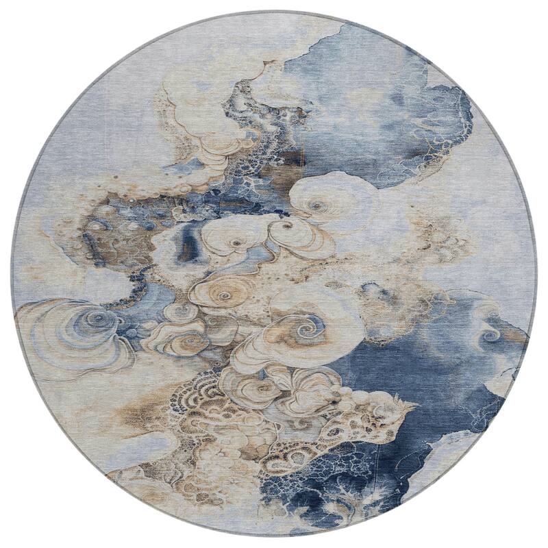HomeRoots Abstract Transitional Rectangle Outdoor Rug