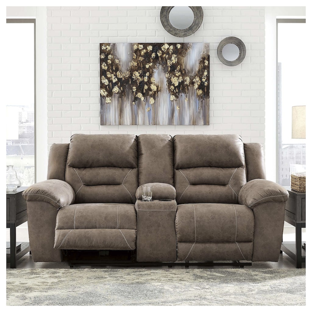 Stoneland Double Reclining Power Loveseat with Console