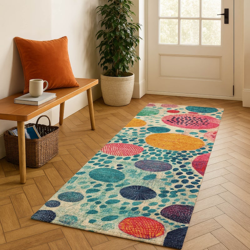 Premium Washable Super Soft Mayfield Rug - Teal - 2'3" x 7'6"