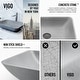 preview thumbnail 6 of 12, VIGO Duomo 18"L x 13"W x 4"H Concreto Stone Rectangular Bathroom Vessel Sink